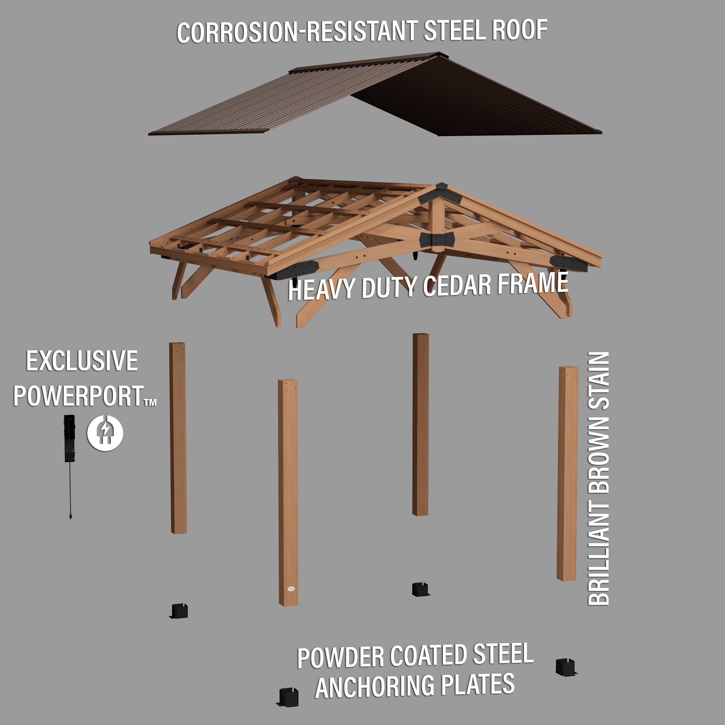 4.3m x 3.7m Norwood Exploded View