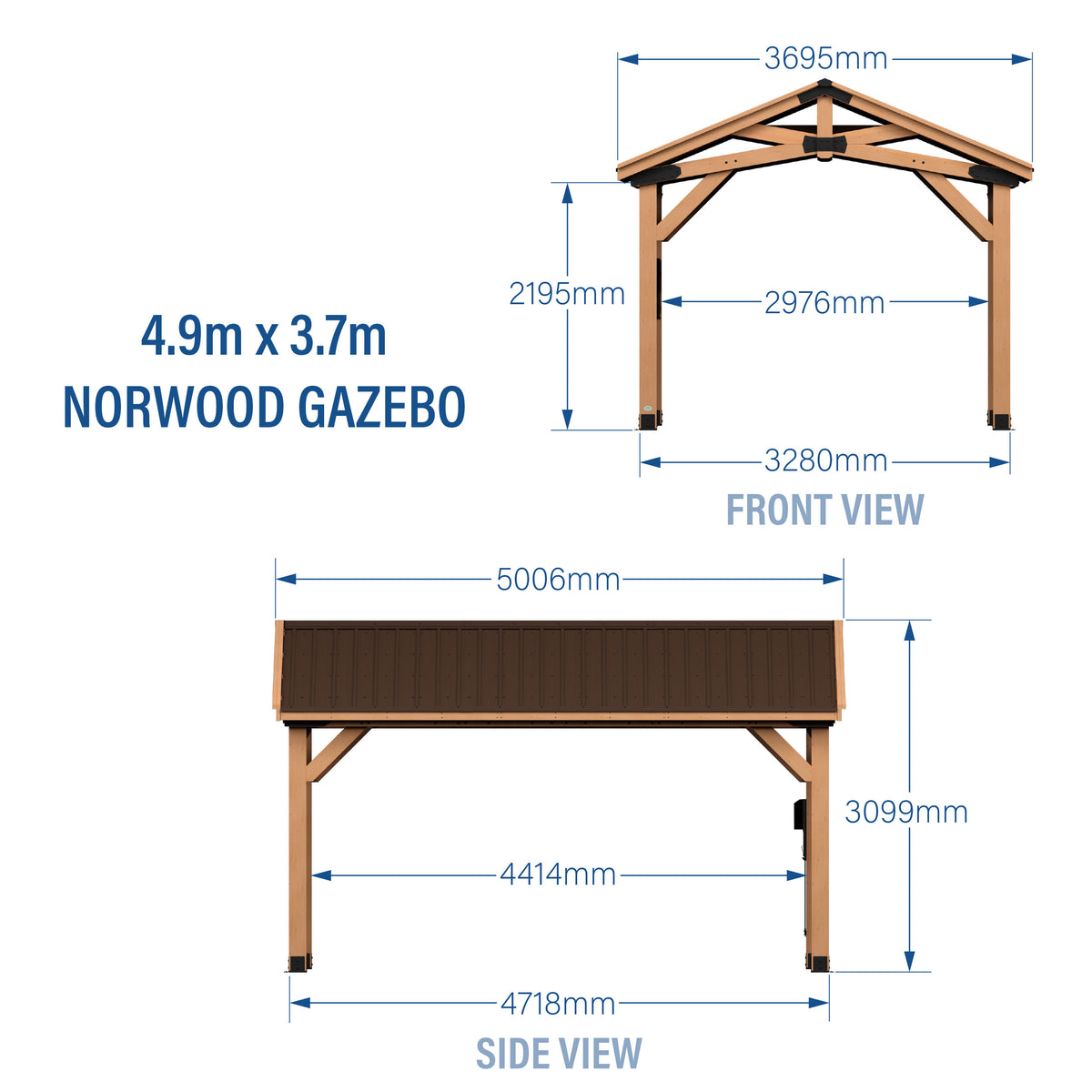 5.0m x 3.7m Norwood Gazebo