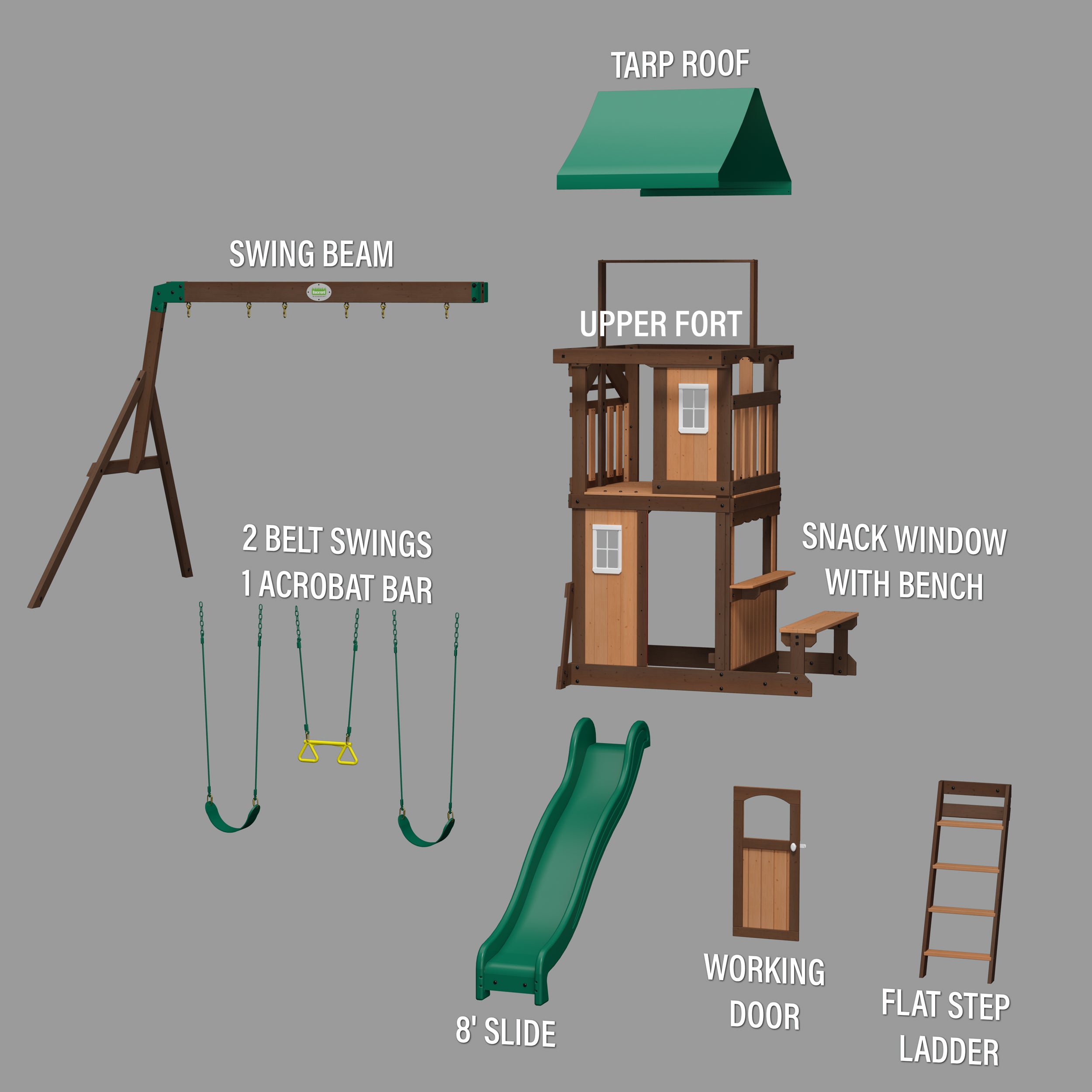 LAKESIDE SWING SET EXPLODED VIEW