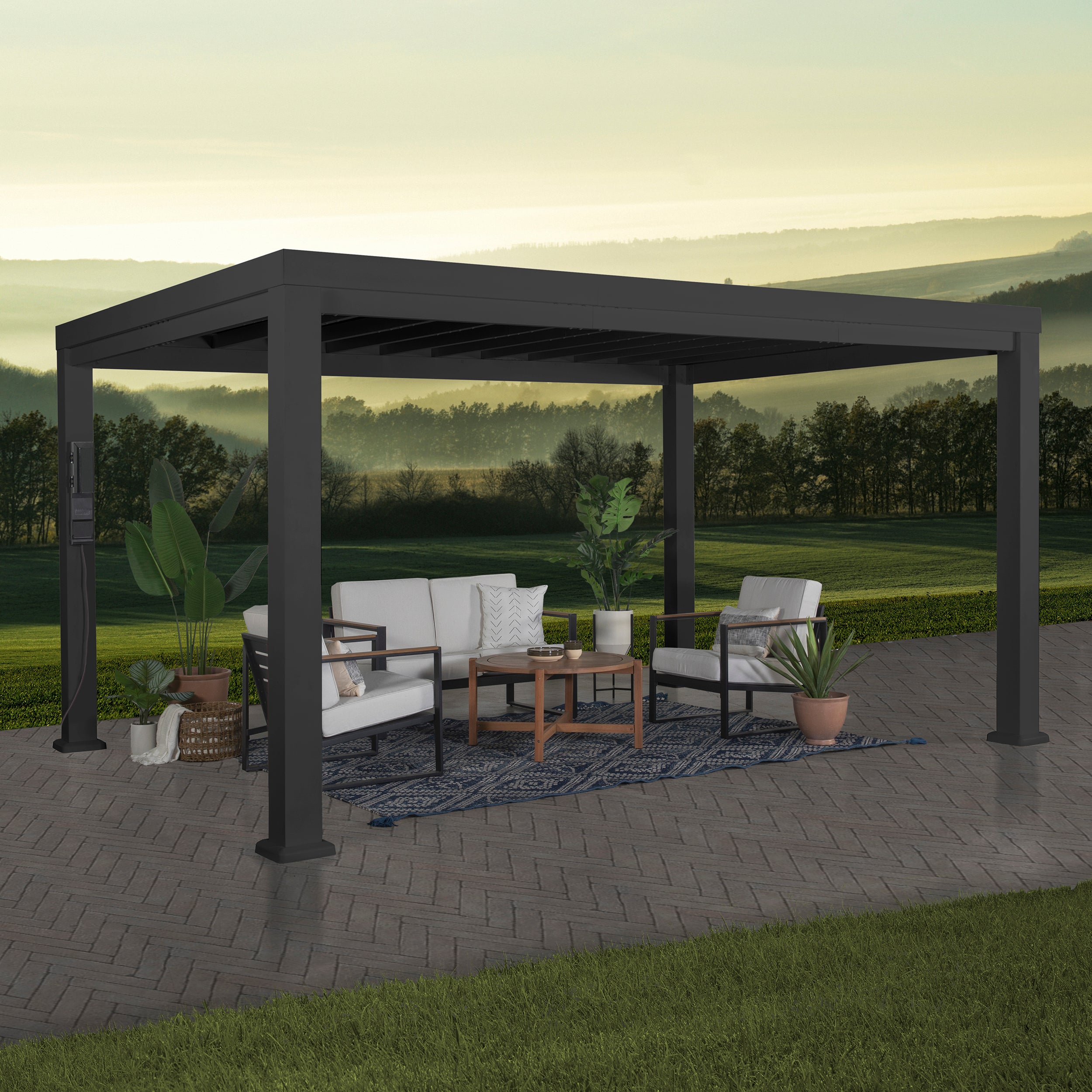 4.3m x 3m Trenton Steel Pergola
