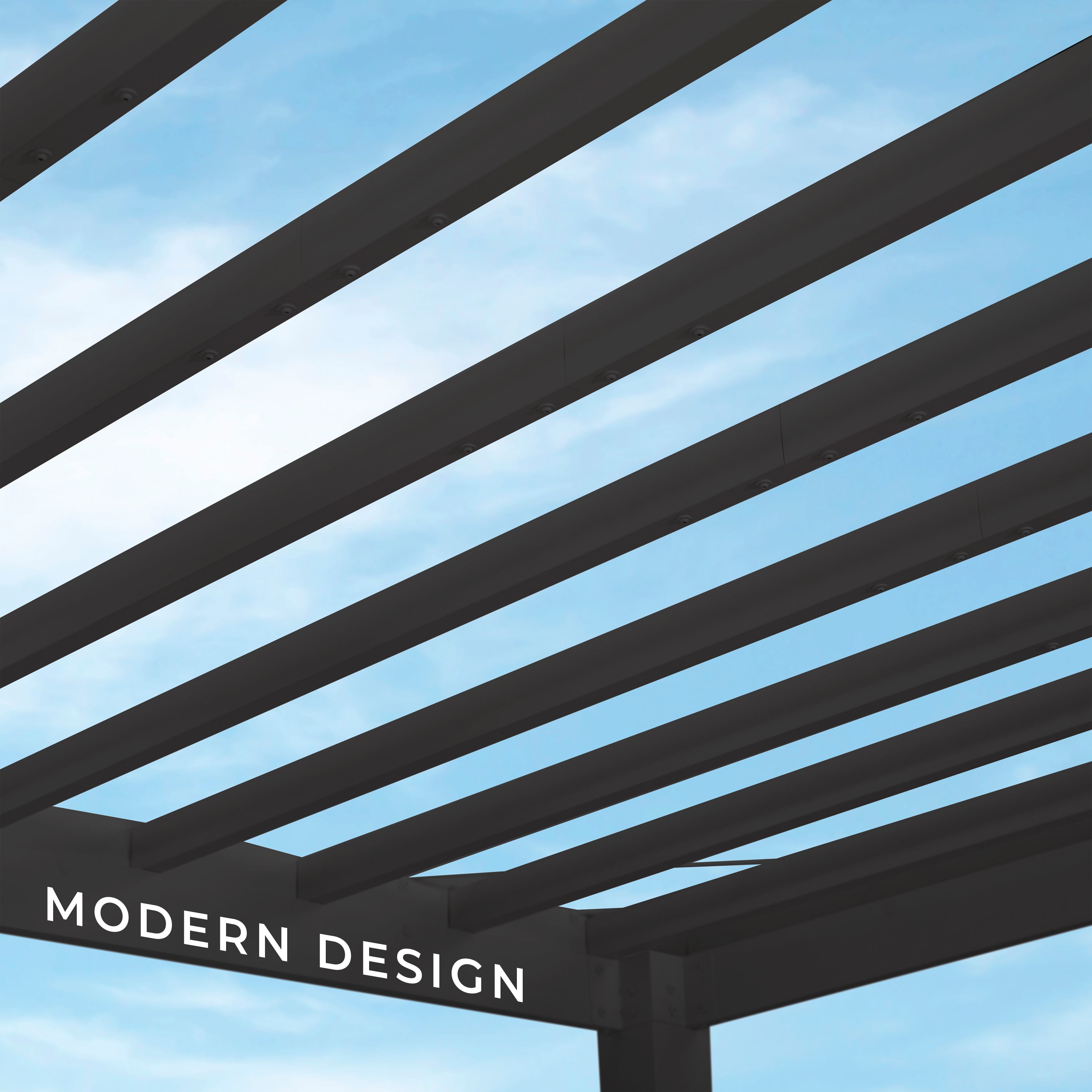 4.3m x 3m Trenton Modern Steel Pergola