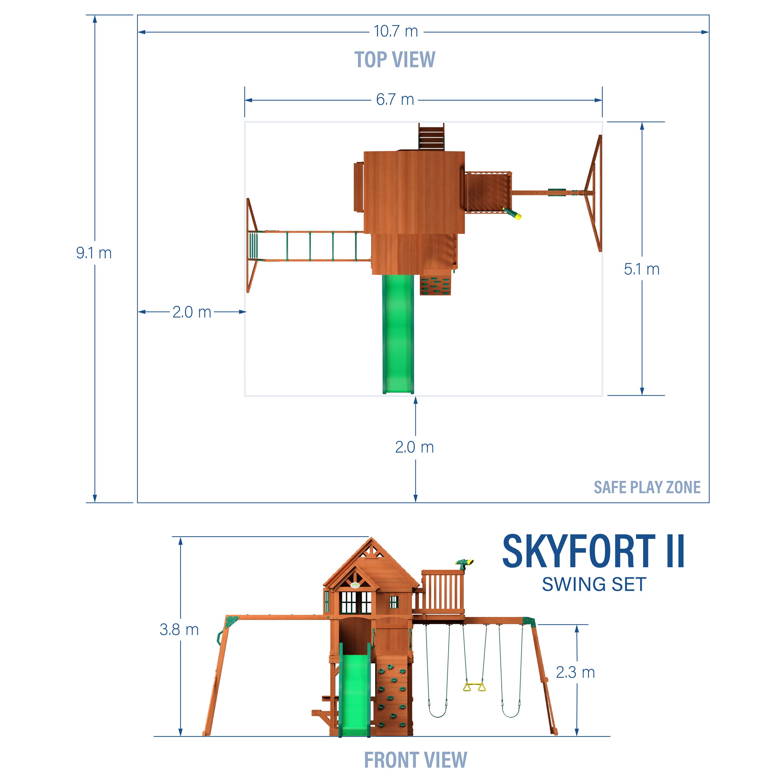 SKYFORT II METRIC DIMENTIONS
