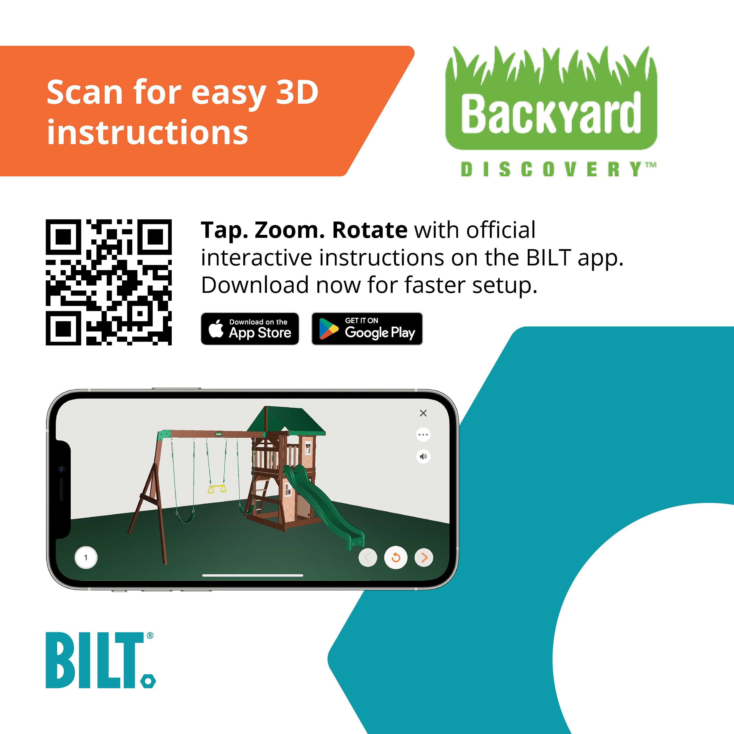 BILT APP LAKESIDE SWING SET