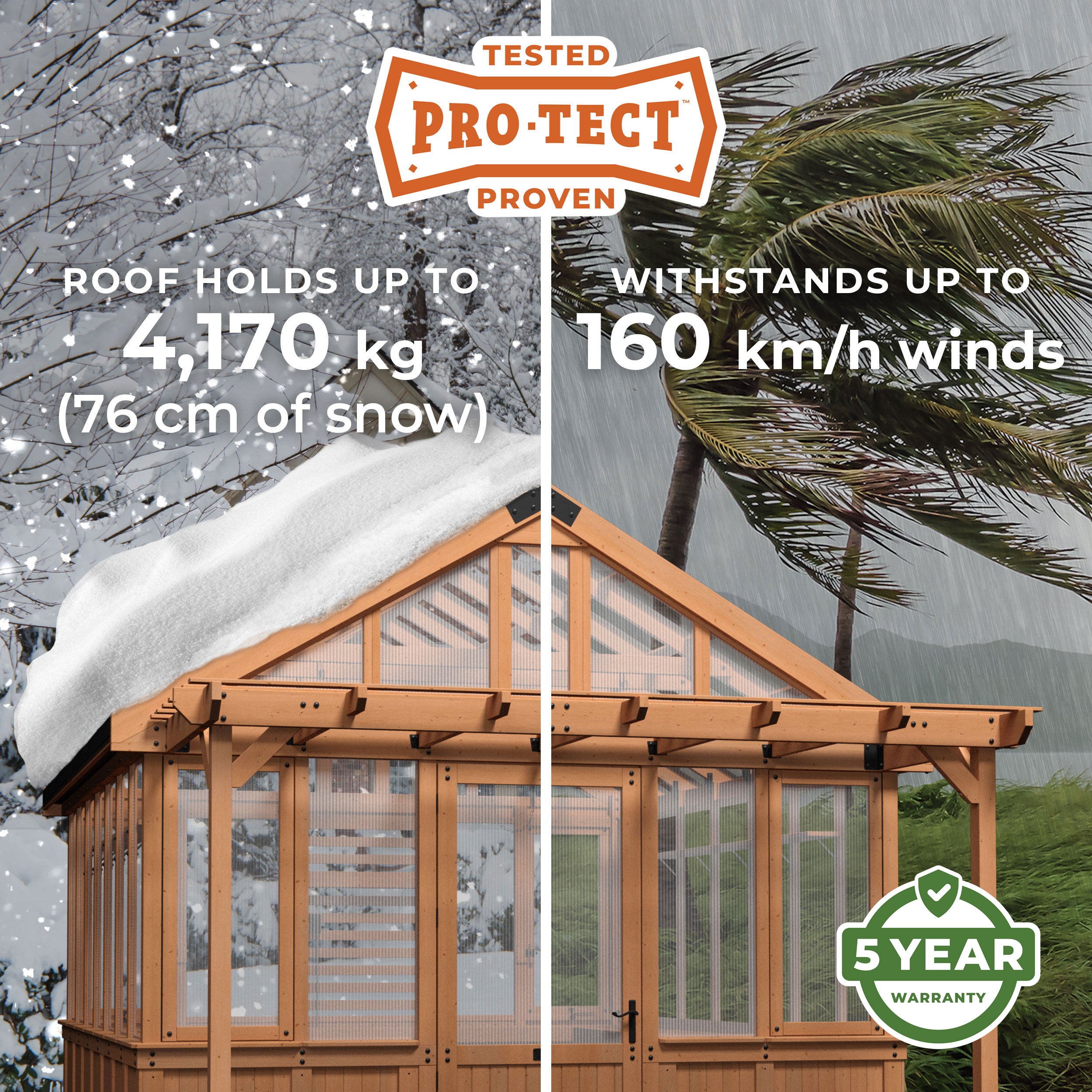 3.9m X 3.5m Bellerose Greenhouse ProTect tested and proven