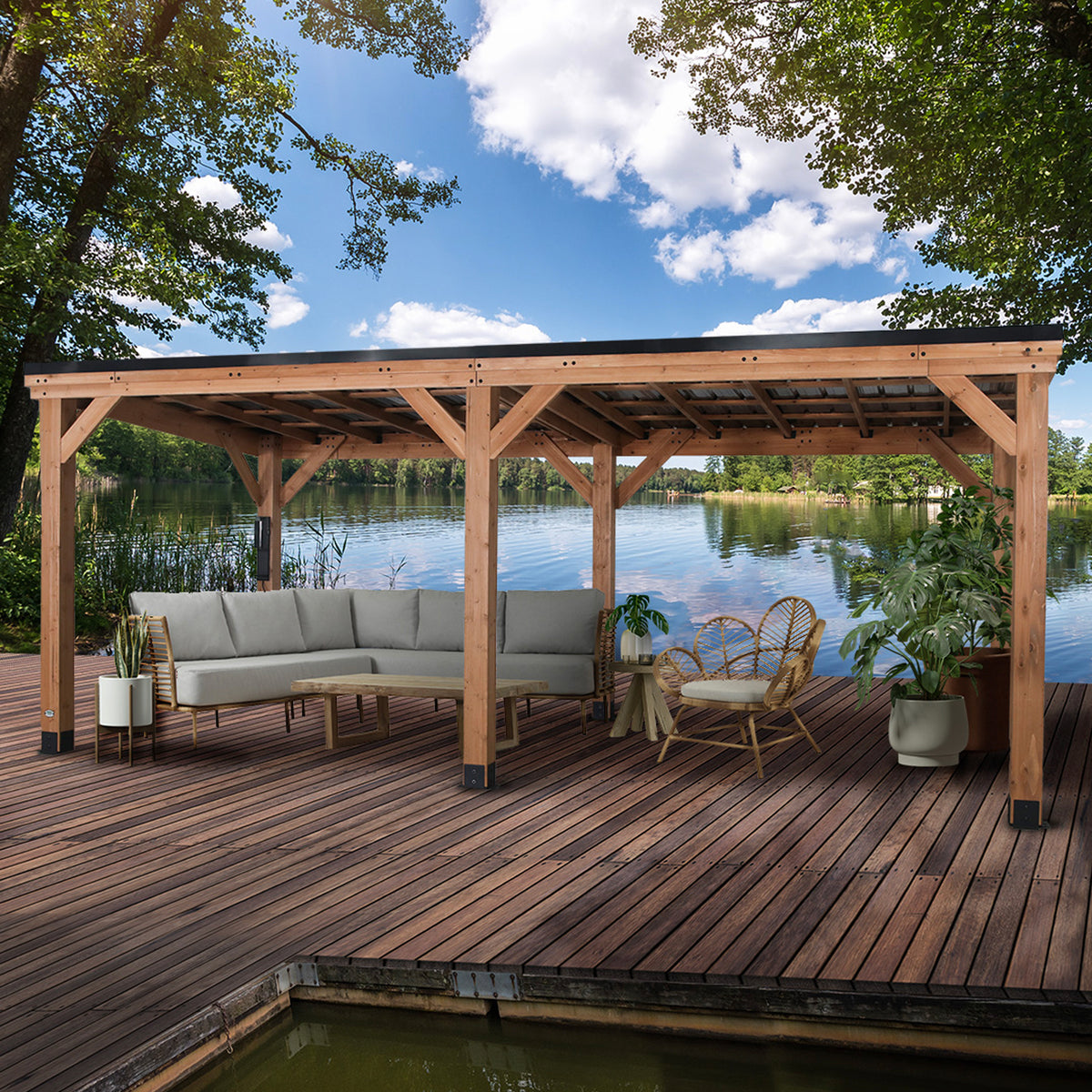 6.3m x 2.9m Arcadia Slope Roof Gazebo