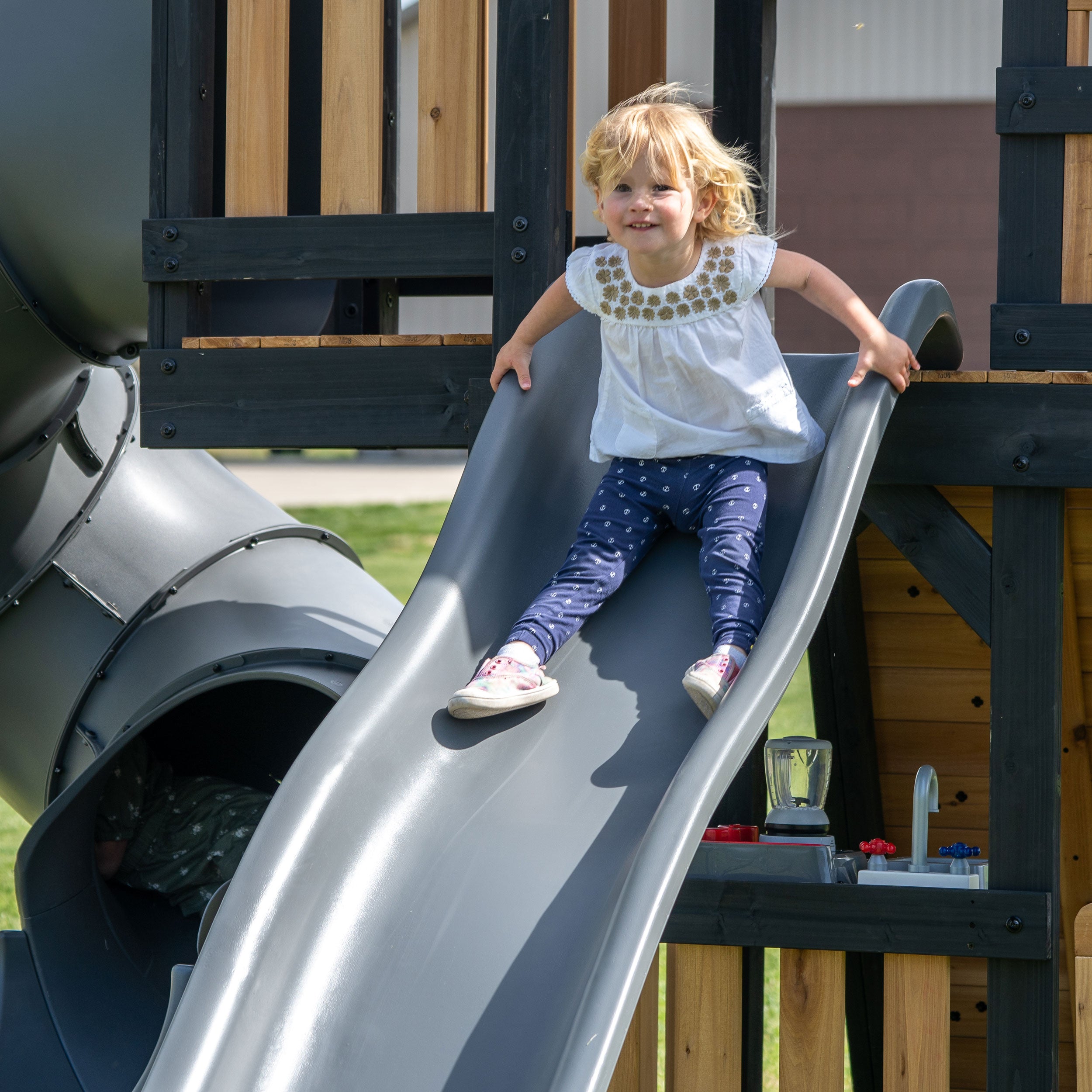 Magnolia Falls Swing Set EN-71 Speedy Wave Slide