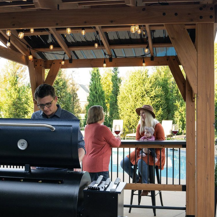 Photo of a people under gazebo