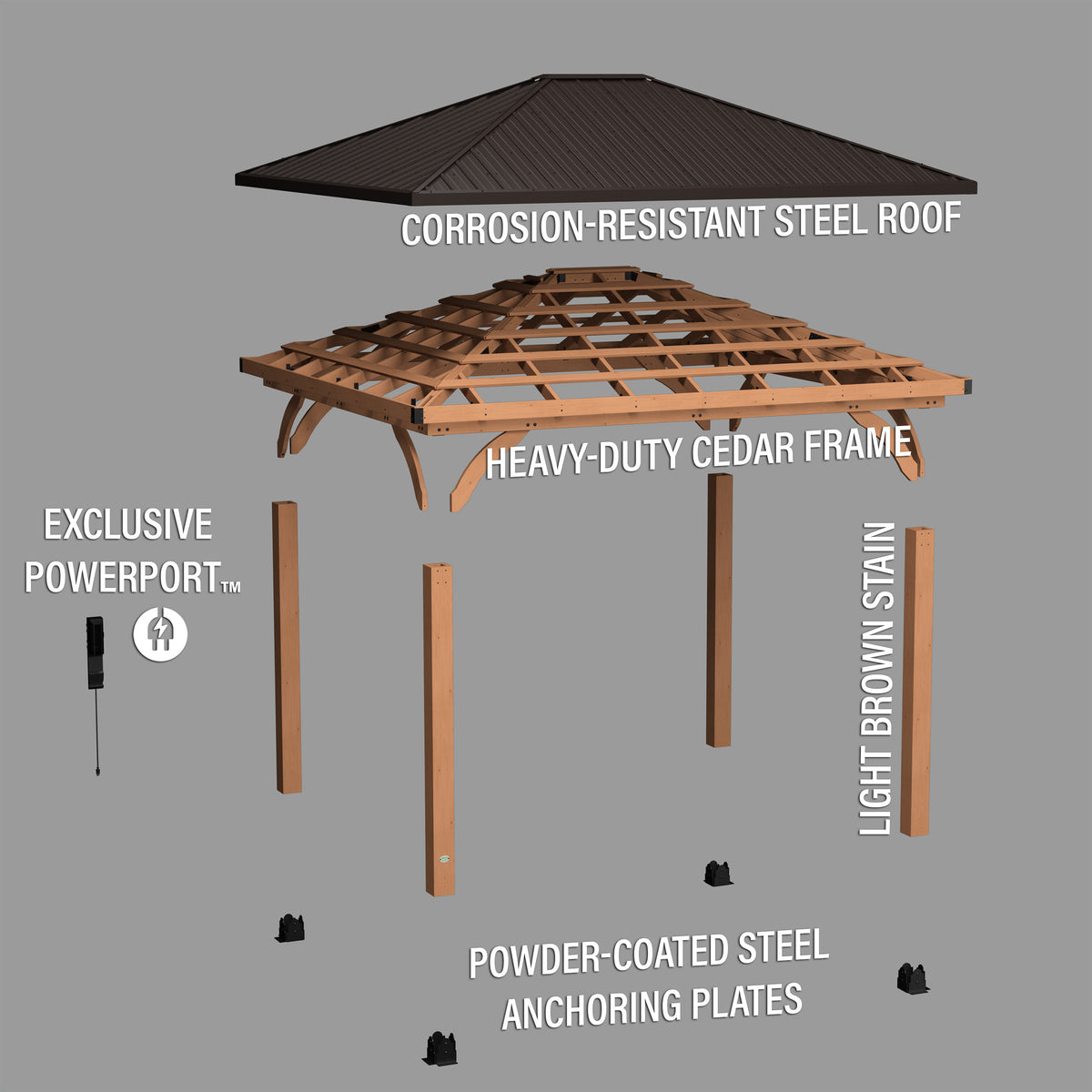 4.3m x 3.7m Barrington Gazebo