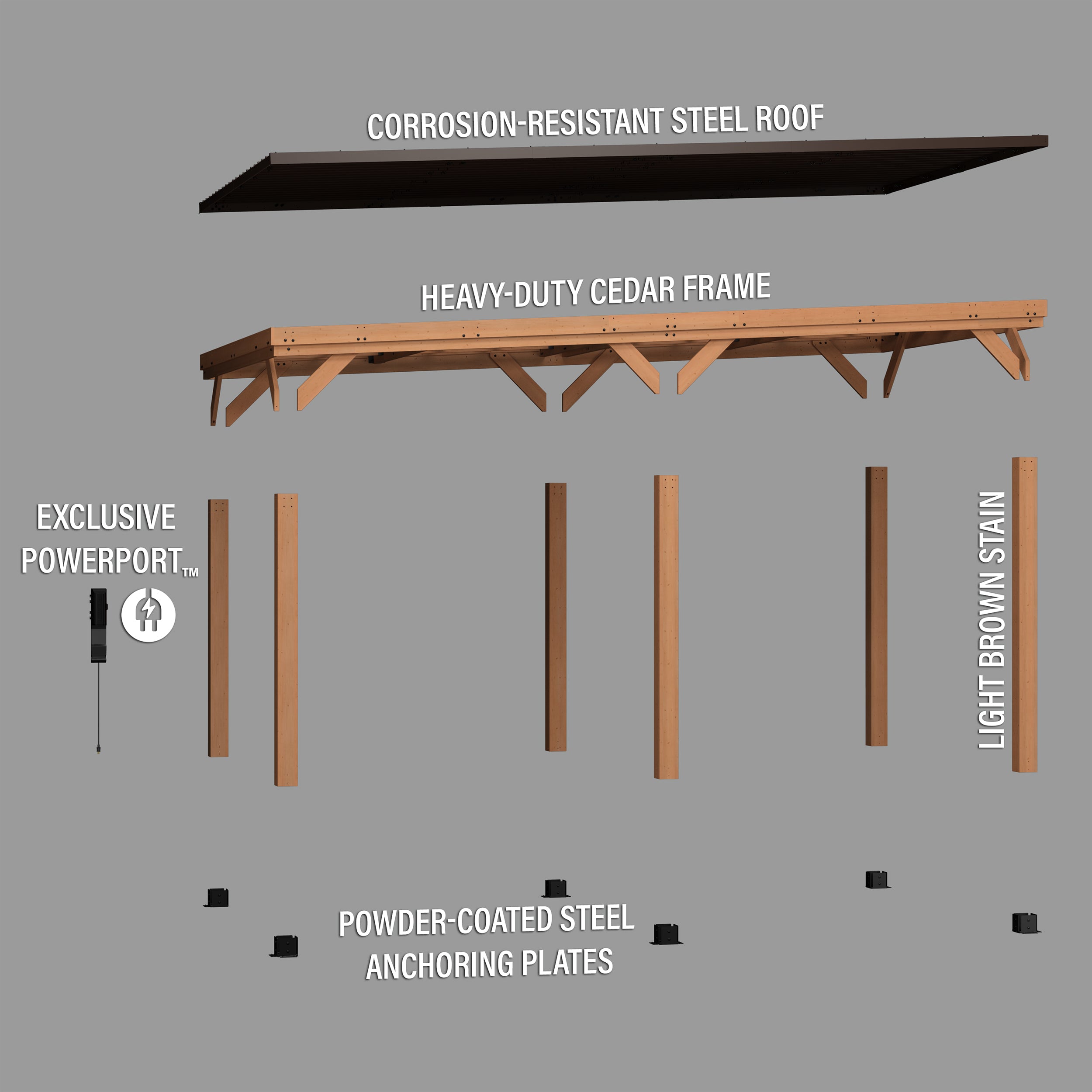 6.2m X 3.7m Kingsport Carport