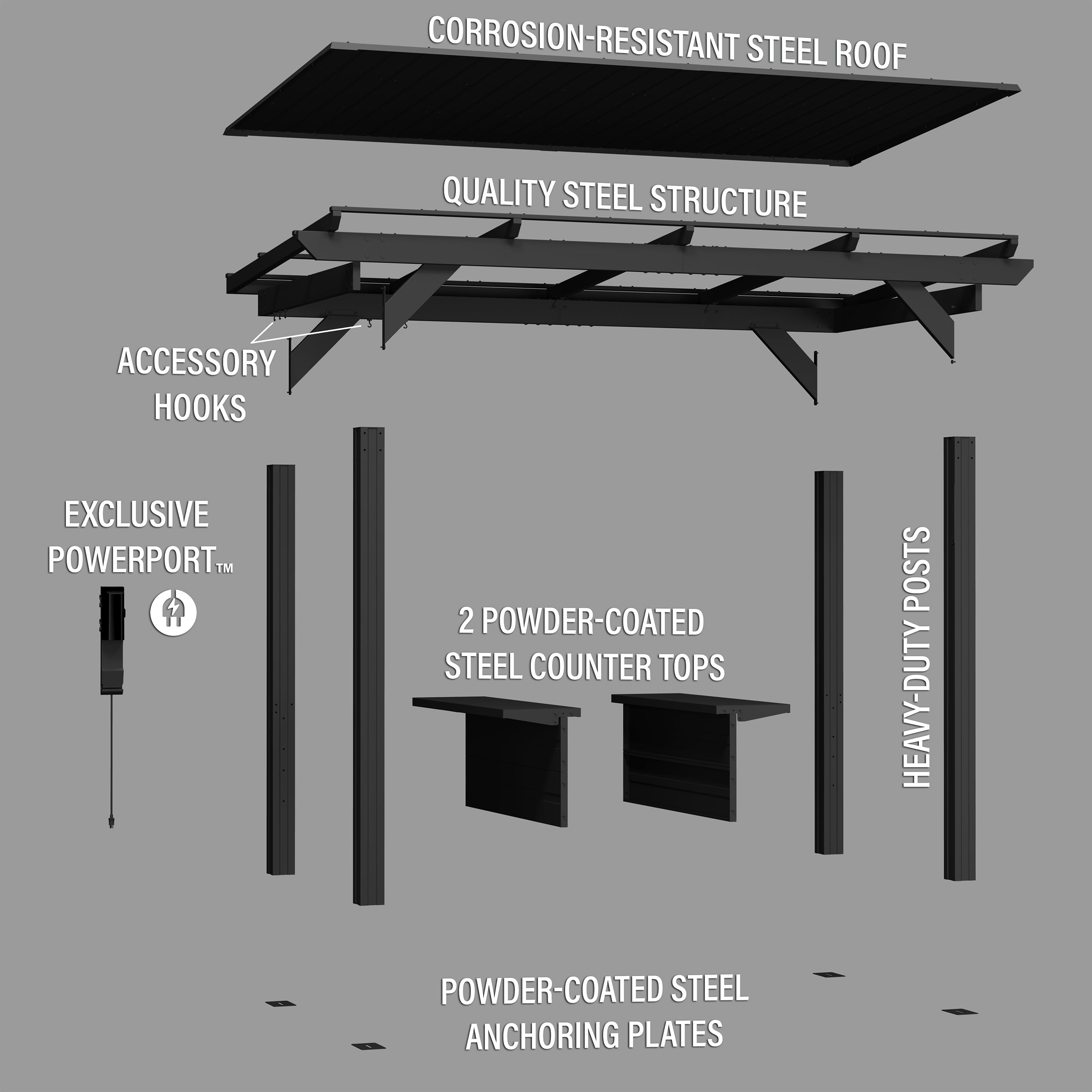 Rockport XL Barbeque Gazebo