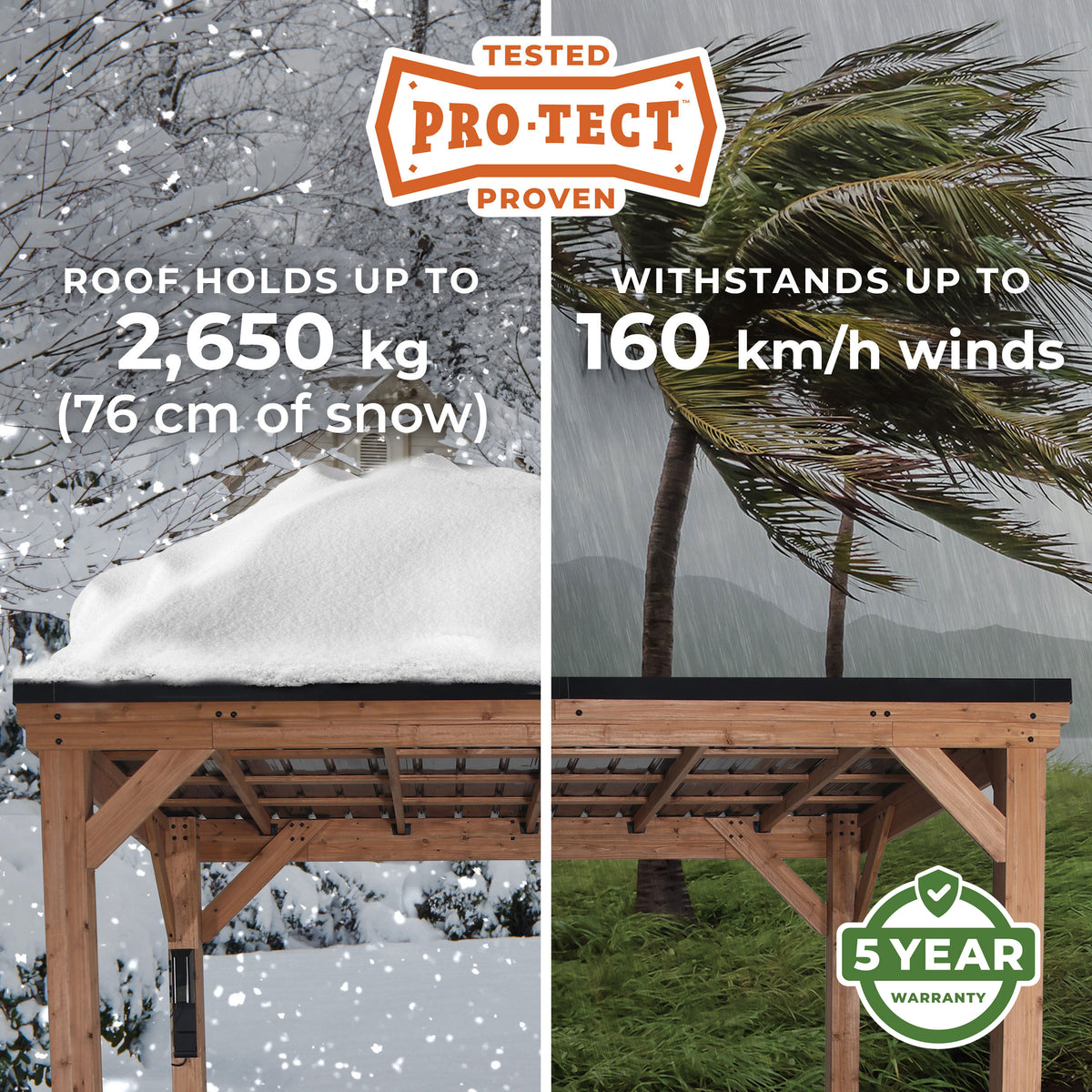 3.7m x 2.9m Arcadia Slope Roof Gazebo