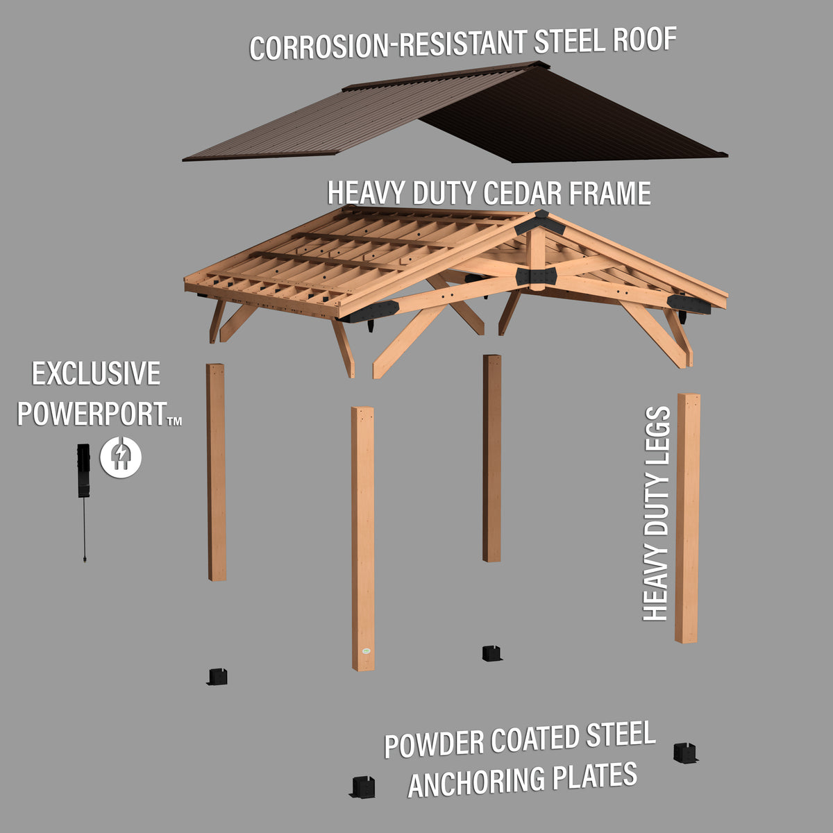 5.0m x 3.7m Norwood Gazebo