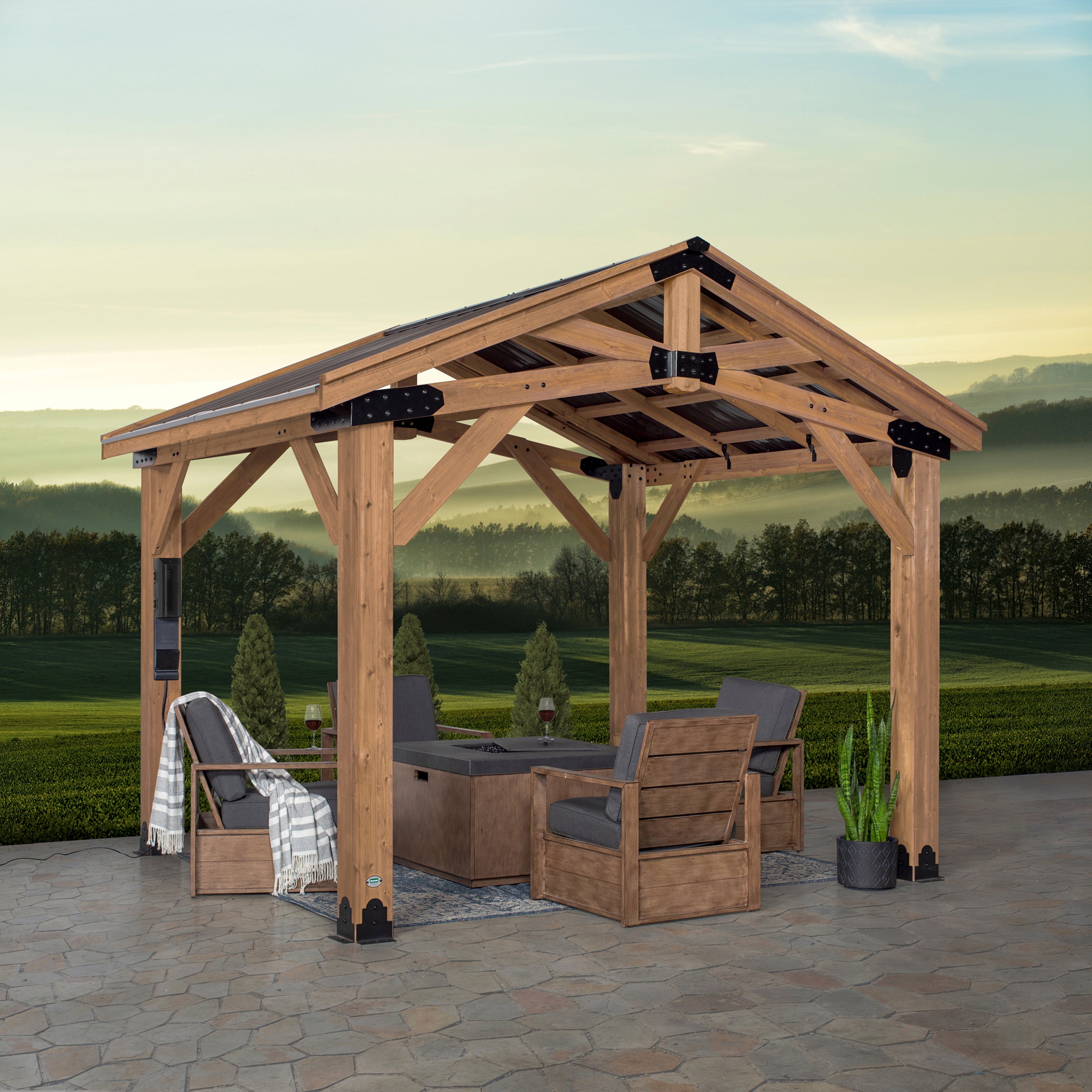 3.7m x 3m Brindlewood Gazebo