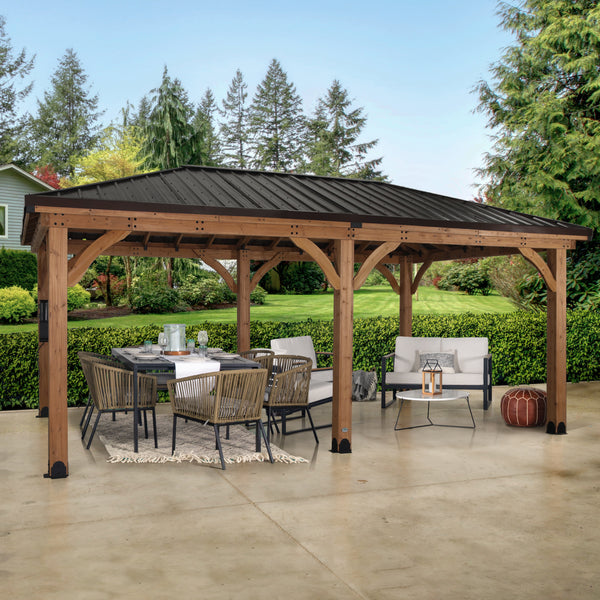 6.1m x 3.7m Barrington Gazebo/Carport