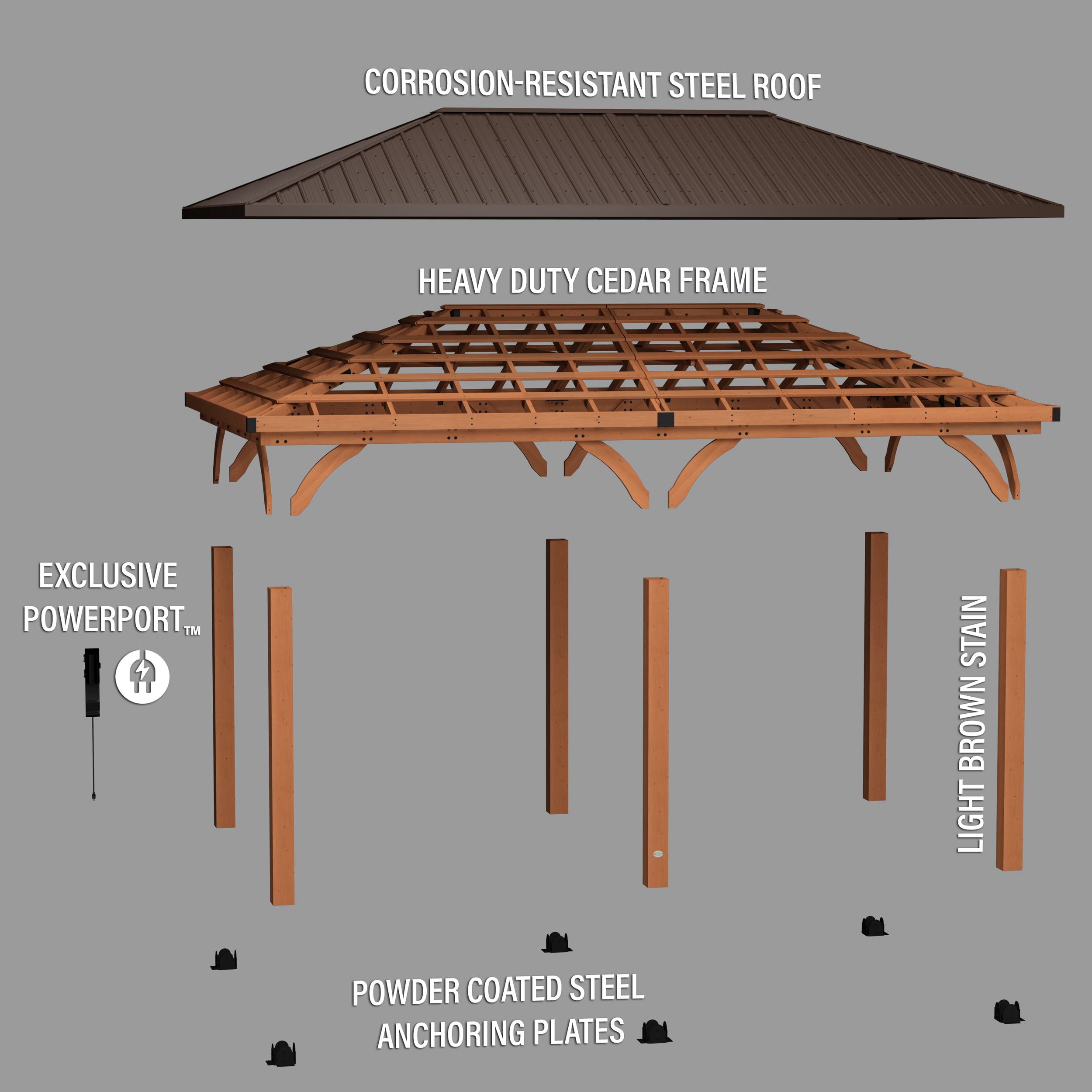 6.1m x 3.7m Barrington Exploded View