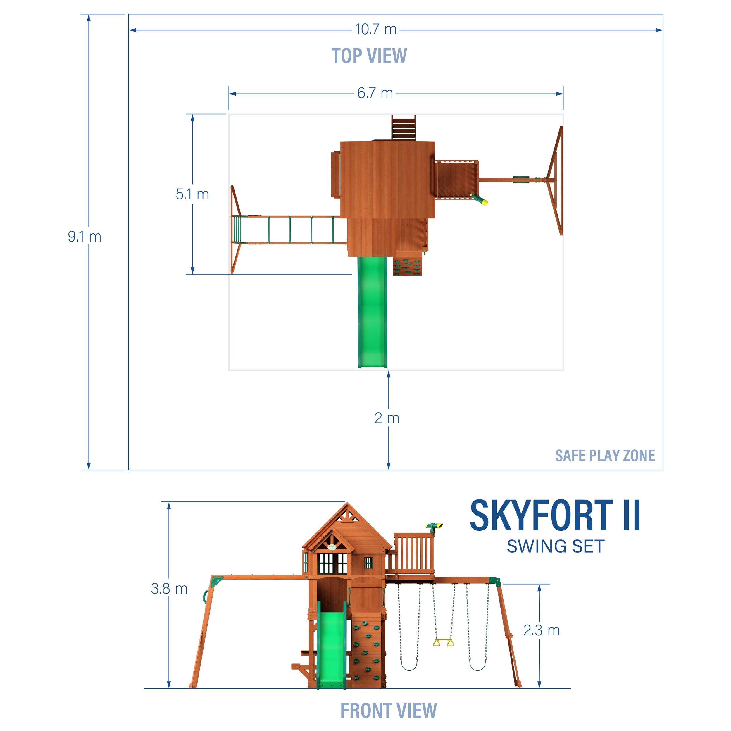 SKYFORT II METRIC DIMENTIONS