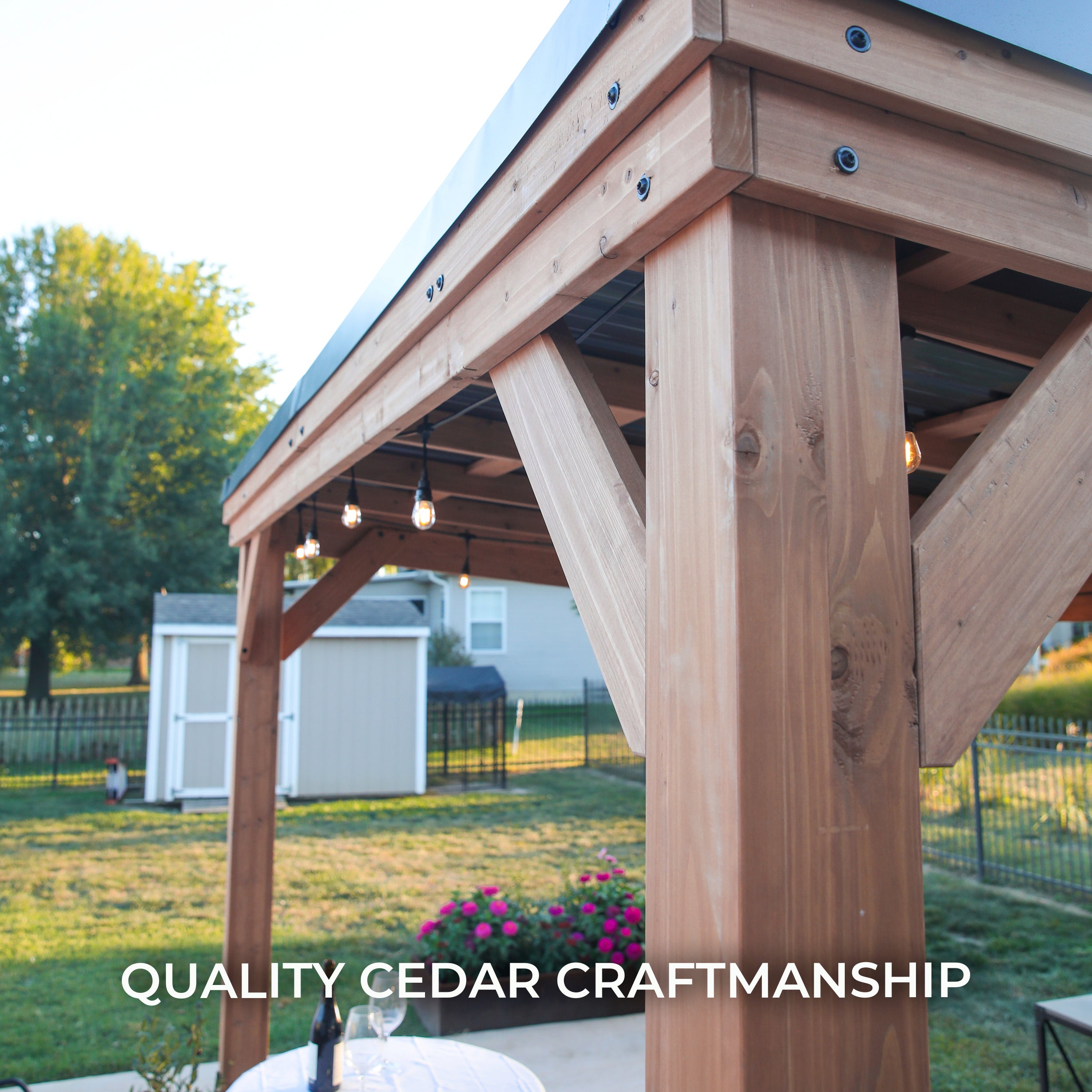 3.7m x 2.9m Arcadia Slope Roof Gazebo