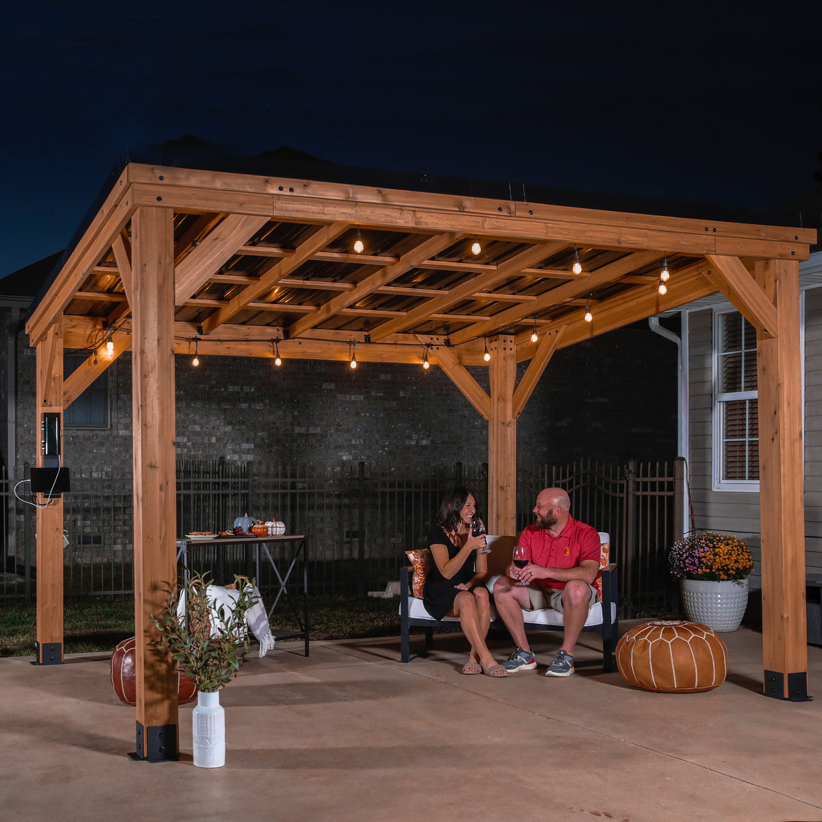 3.7m x 2.9m Arcadia Slope Roof Gazebo