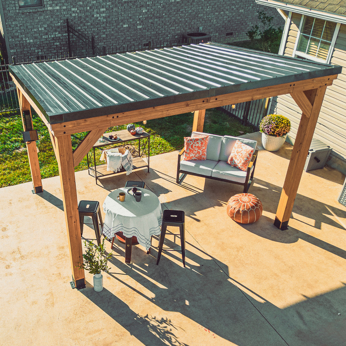 3.7m x 2.9m Arcadia Slope Roof Gazebo