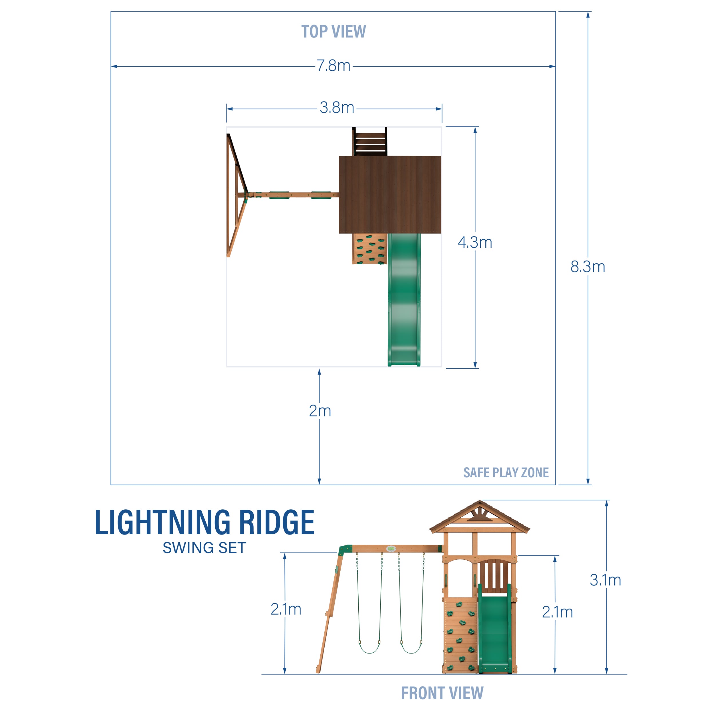 Lightning Ridge Play Centre Swing Set