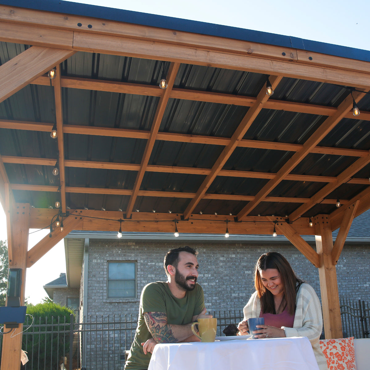 3.7m x 2.9m Arcadia Slope Roof Gazebo