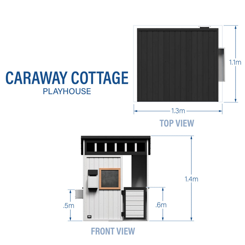 Caraway Cottage White Cubby House specifications