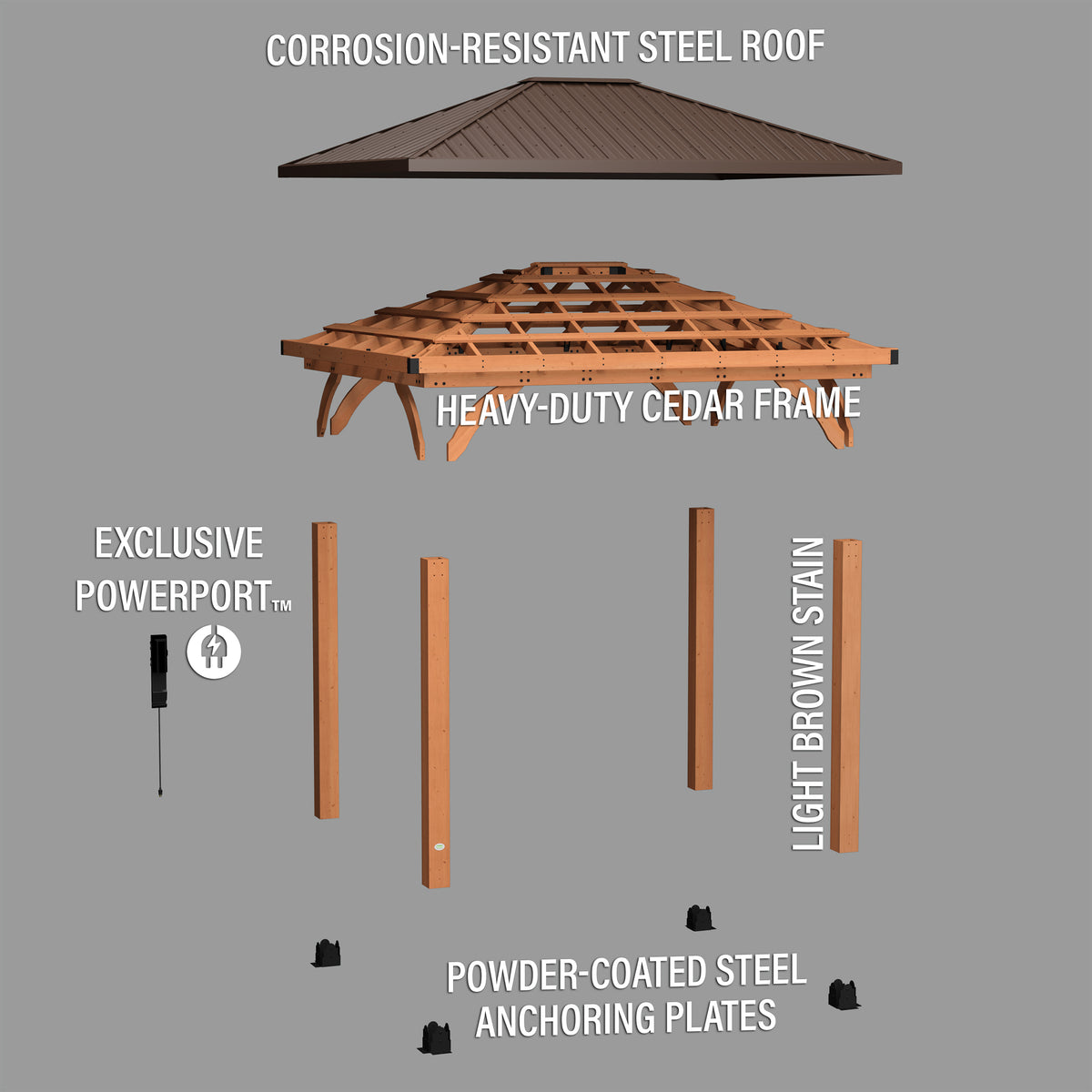 3.7m x 3.1m Barrington Gazebo