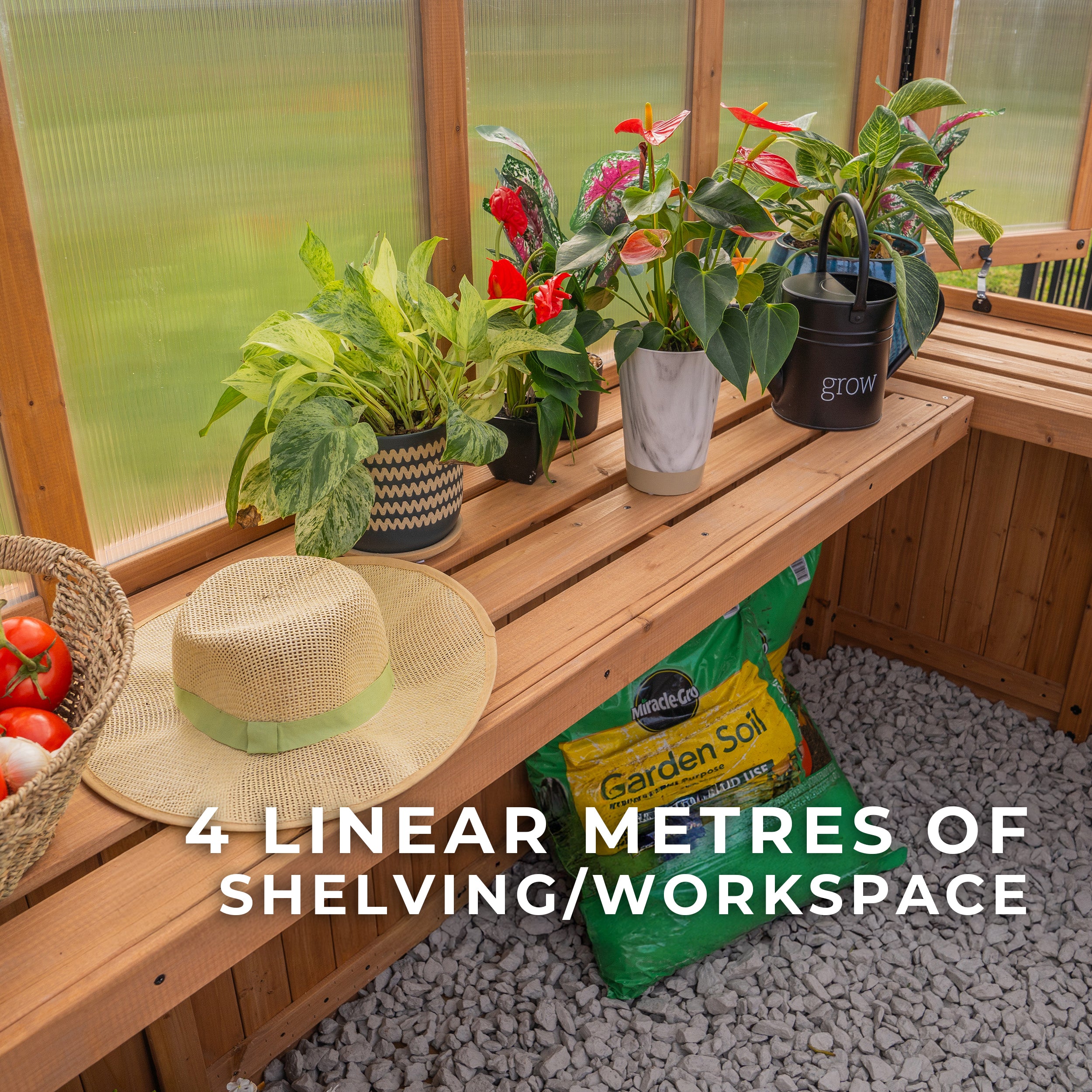 2.9m x 1.9m Willow Greenhouse