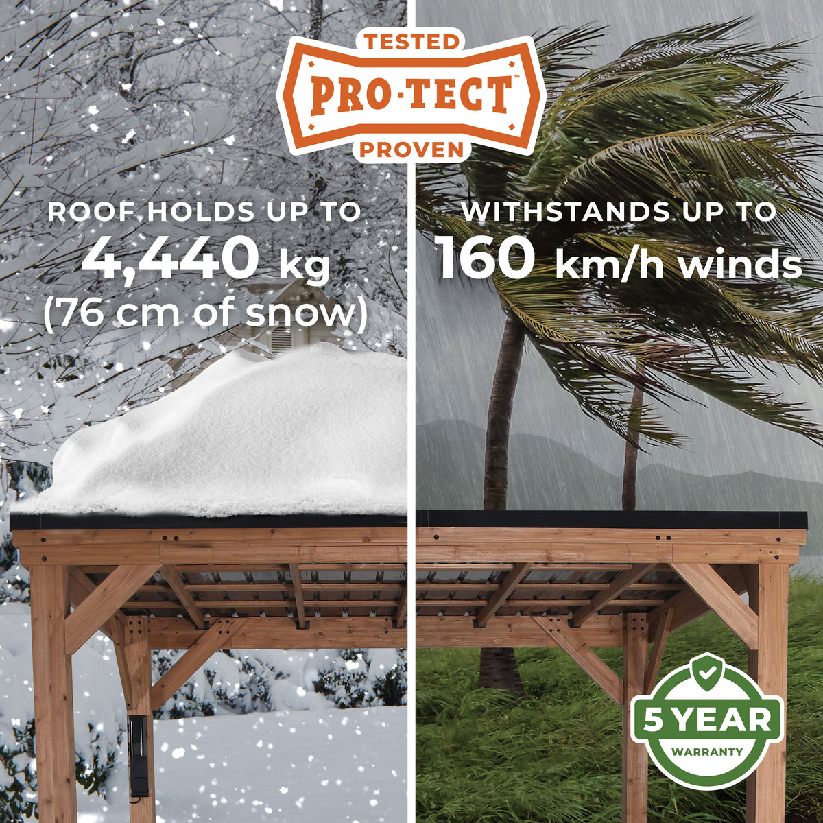 6.3m x 2.9m Arcadia Slope Roof Gazebo